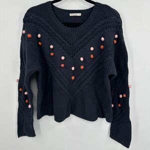 Marine Layer Sweater Womens XL Pom Pom‎ Knit Pullover Fall 2020